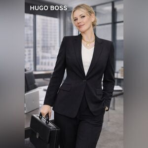 BOSS by Hugo Boss Black Tailored Blazer – Women’s Structured One-Button Jacket